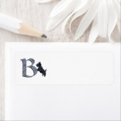 Étiquettes d'adresse Monogramme SCOTTIE (En situation)