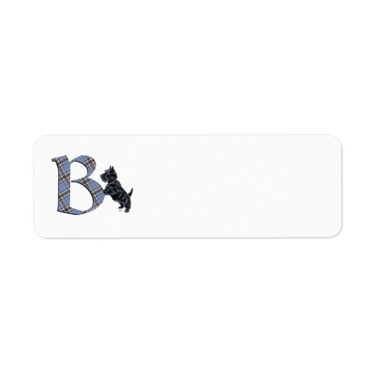 Étiquettes d'adresse Monogramme SCOTTIE (Devant)