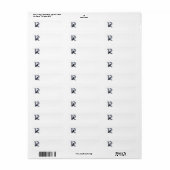 Étiquettes d'adresse Monogramme SCOTTIE (Feuille entière)