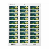 Étiquettes d'adresse Nuit Rustique Lucioles + Pot (Feuille entière)