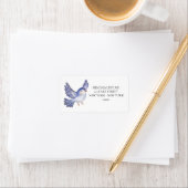 Étiquettes d'adresse Oiseau Bleu Volant (En situation)