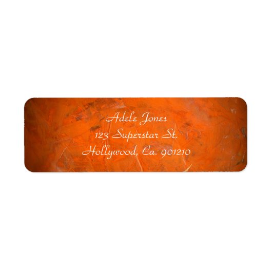 Étiquettes d'adresse Orange Brûlé (Devant)