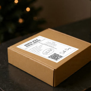 Étiquettes d'adresse personnalisées du Père Noël