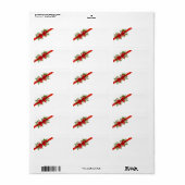 Étiquettes d'adresse postale de Noël Red Bow (Feuille entière)