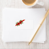 Étiquettes d'adresse postale pour Noël avec ruban (En situation)