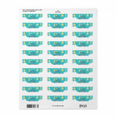 Étiquettes d'adresse pour Baby Shower Étoiles Lune (Feuille entière)