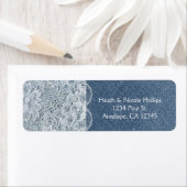 Étiquettes d'adresse pour carte d'invitation rusti (En situation)