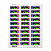 Étiquettes d'adresse pour fête au léopard guépard  (Feuille entière)