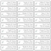 Étiquettes d'adresse pour invités de mariage avec  (Devant)
