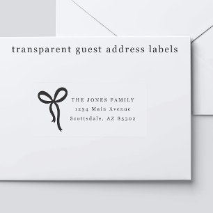 Étiquettes d'adresse pour invités de mariage avec
