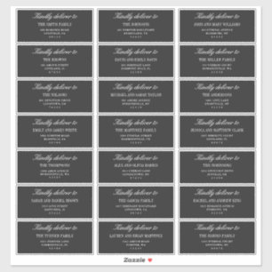 Étiquettes d'adresse pour invités de mariage éléga