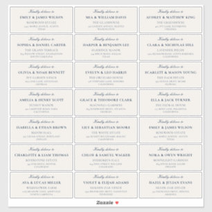 Étiquettes d'adresse pour invités de mariage en iv