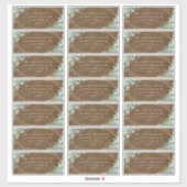 Étiquettes d'adresse pour invités de mariage Rusti (Feuille)