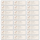 Étiquettes d'adresse pour invités élégantes (Devant)