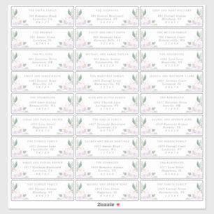 Étiquettes d'adresse pour invités Orchidées à l'aq