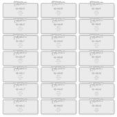 Étiquettes d'adresse pour invités transparentes, é (Devant)