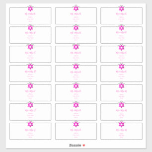 Étiquettes d'adresse pour invités transparentes, r