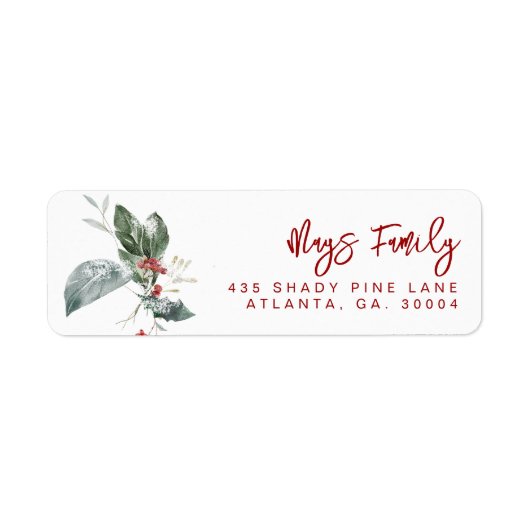 Étiquettes d'adresse pour les fêtes (Devant)