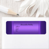 Étiquettes d'adresse Retour Violet (En situation)