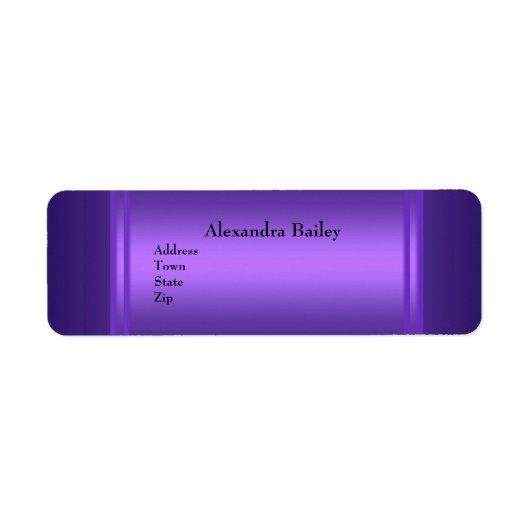 Étiquettes d'adresse Retour Violet (Devant)