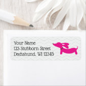Étiquettes d'adresse rétro en forme de Dachshund r (En situation)