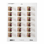 Étiquettes d'adresse Roses Rouges (Feuille entière)