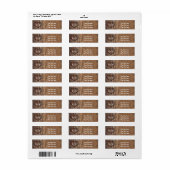 Étiquettes d'adresse rustiques en forme de cœur sc (Feuille entière)