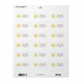 Étiquettes d'adresse Sunshine (Feuille entière)