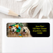 Étiquettes d'adresse Super de retour Golden Retrie (En situation)