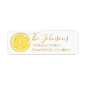 Étiquettes d'adresse tranche de citron (Devant)
