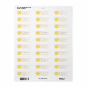 Étiquettes d'adresse tranche de citron (Feuille entière)