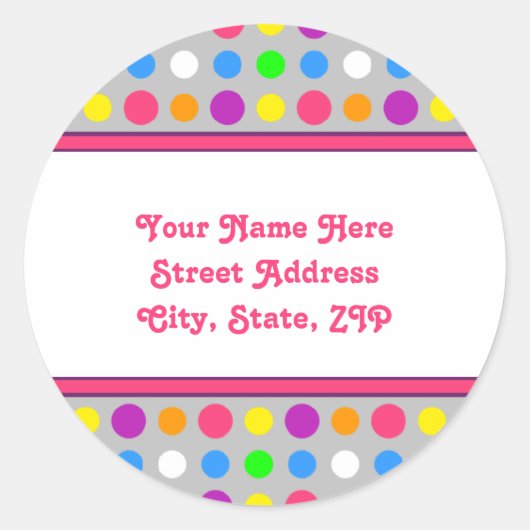 Étiquettes d'adresses de petits points lumineux (Devant)