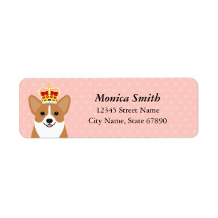 Étiquettes d'adresses de retour Corgi