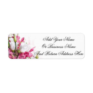 Étiquettes d'adresses de retour florales