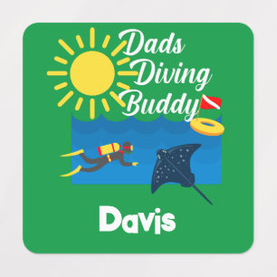 Étiquettes Dads Diving Buddy Design - Vêtements pour petits C