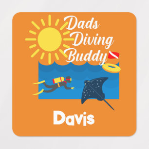 Étiquettes Dads Diving Buddy Design - Vêtements pour petits C