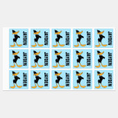 Étiquettes DAFFY DUCK™ avec une couleur croisée des bras (Feuille)