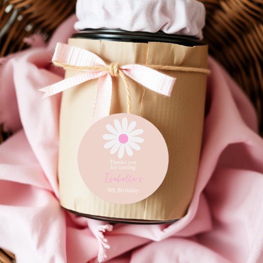 Étiquettes Daisy-Shaped Birthday Bag Tags for Girls