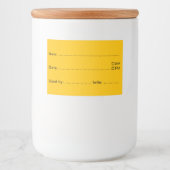 Étiquettes d'alimentation jaune or pour la maison (Devant)