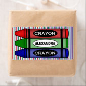 Étiquettes d'approvisionnement scolaire avec nom (En situation)