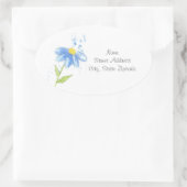 Étiquettes d'aquarelle Blue Daisy (Sac)