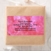 Étiquettes d'aquarelle rose (En situation)