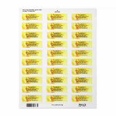 Étiquettes d'aquarelle rose jaune (Feuille entière)