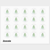 Étiquettes d'arbre d'hiver à l'aquarelle (Feuille)