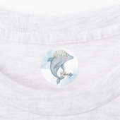 Étiquettes Dauphins d'aquarelle personnalisés (Apposé)