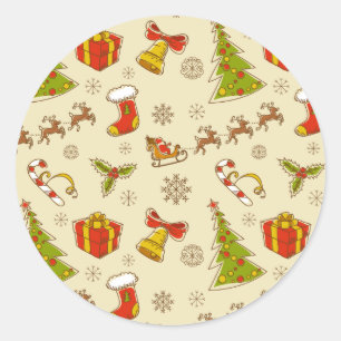 Étiquettes d'autocollant d'arrangement de Noël