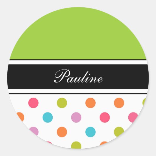 Étiquettes d'autocollants monogrammes personnalisé (Devant)