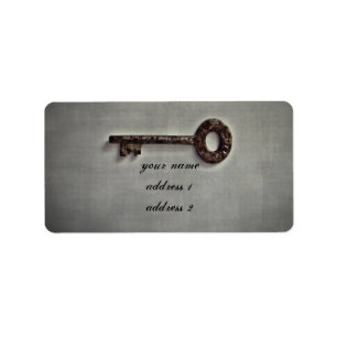 Étiquettes de adresse à clé antique