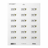 Étiquettes de adresse à thème de tennis / stickers (Feuille entière)