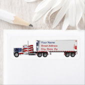 Étiquettes de adresse américains de gros camions d (En situation)